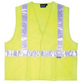 S17 Aware Wear ANSI Class 2 Hi-Viz Lime Woven Oxford Hook/ Loop Vest (4X-Large)